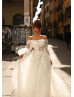 Ivory Lace Tulle Sweet Wedding Dress With Jacket Ivory Lace Tulle Sweet Wedding Dress With Jacket